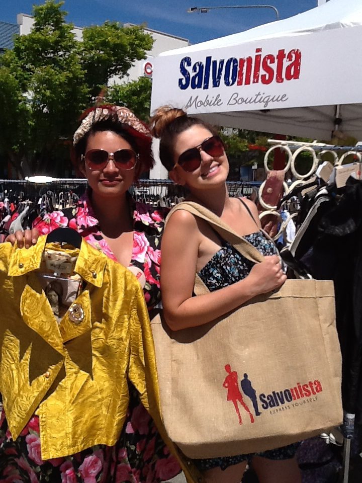 Women holding bags by Salvonista van