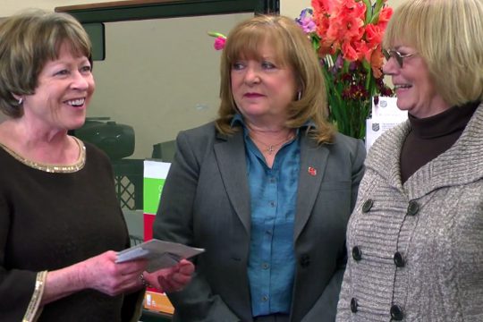 (L-r) Patty Clark, missions director of New Life Church; Deborah Kerckhoff, South San Luis Obispo Service Extension coordinator; and Beth Quaintance, San Luis Obispo County Service Extension Representative.