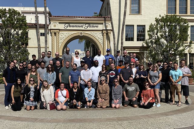 Group in front of Paramount Studios