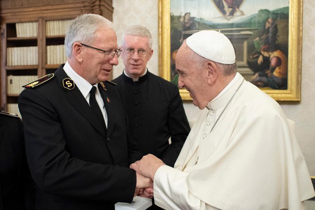 General Brian Peddle and Pope Francis