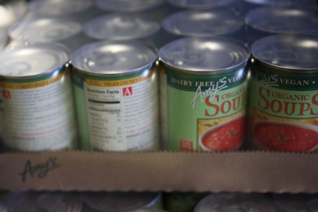 Soup in cans
