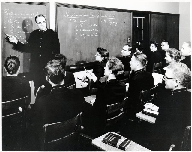 Salvation Army officer teaching cadets