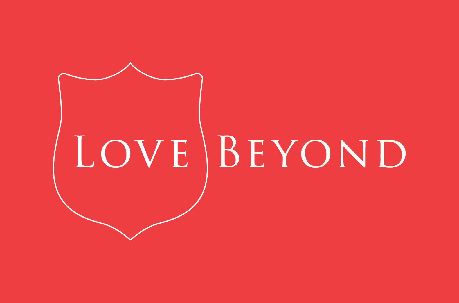 red and white graphic with a salvation army shield and the words love beyond